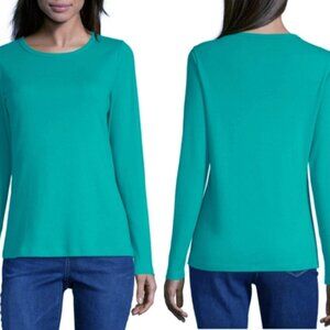 St. John's Bay Classic Crafted Teal Green 100% Cotton Top Women's Tee Size XXL !